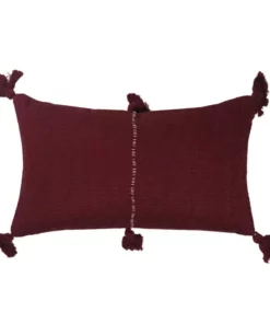 Archive New York Antigua Lumbar Pillow - Burgundy