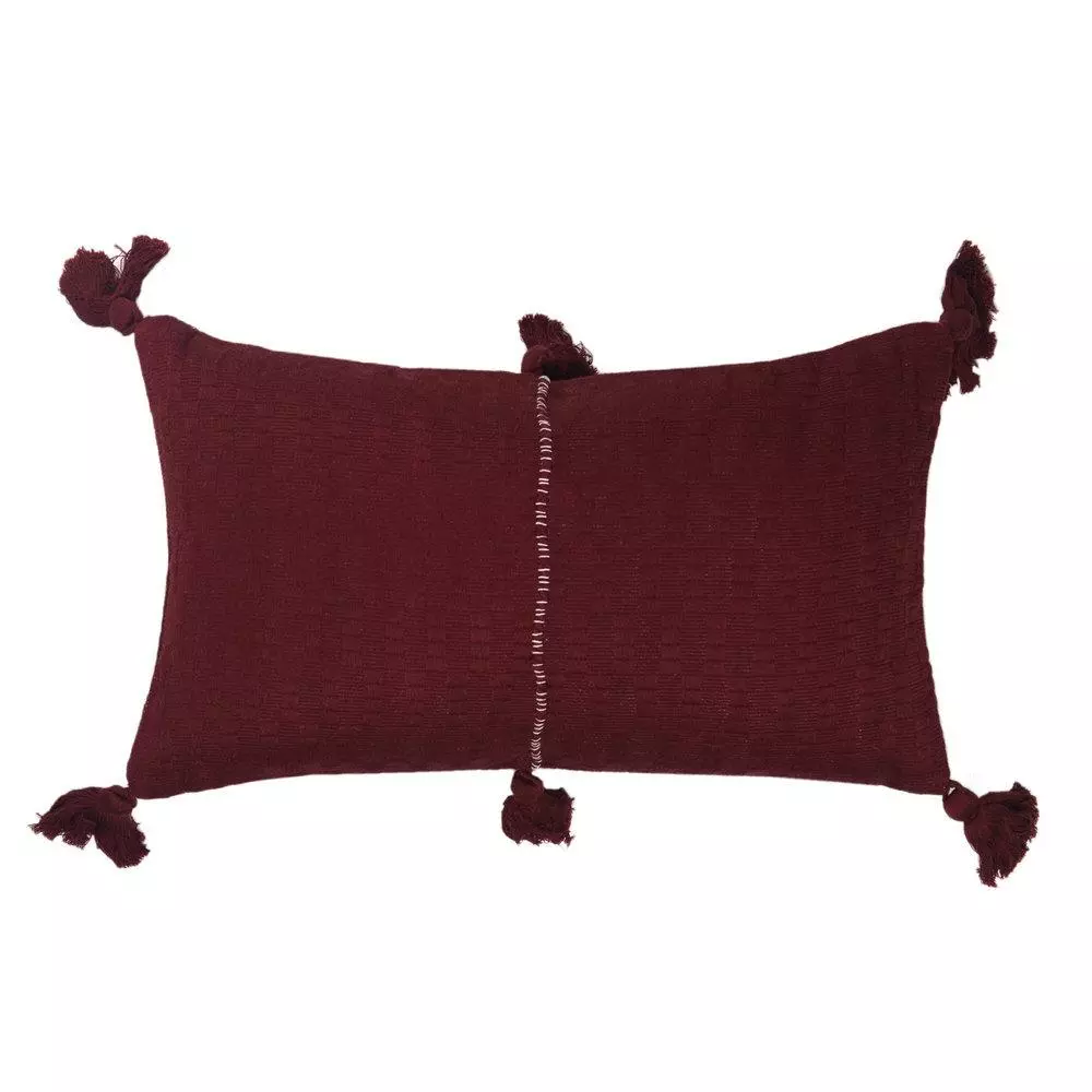Archive New York Antigua Lumbar Pillow - Burgundy 1 Archive New York Antigua Lumbar Pillow - Burgundy