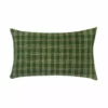 Archive New York Chiapas Plaid Lumbar Pillow - Forest Green
