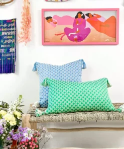 Archive New York Comalapa Throw Pillow - Sky Blue