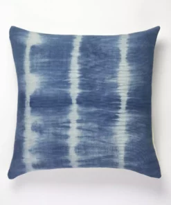 Archive New York Indigo Shibori Nubby Throw Pillow