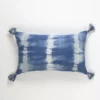 Archive New York Indigo Striped Shibori Lumbar Pillow Cover