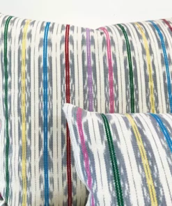 Archive New York Manuela Jaspé Gray Rainbow Throw Pillow Home Goods