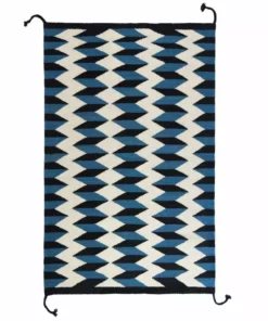 Archive New York Home Goods Teo Wool Rug - Blue + Black
