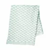 Archive New York Home Goods Quilted Suzani Throw Blanket - Light Sage Gray + White