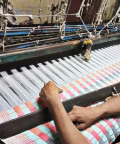 Archive New York Home Goods Quilted Suzani Throw Blanket - Light Sage Gray + White