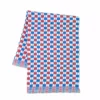 Archive New York Quilted Suzani Throw Blanket - Red + Blue