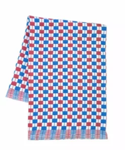 Archive New York Quilted Suzani Throw Blanket - Red + Blue