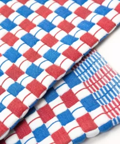 Archive New York Quilted Suzani Throw Blanket - Red + Blue