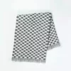 Archive New York Quilted Suzani Throw Blanket - Soft Black + White Home Goods