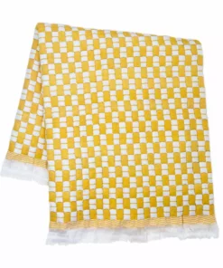 Archive New York Home Goods Quilted Suzani Throw Blanket - Yellow + White