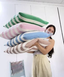 Archive New York Home Goods Santiago Cabana Stripe Throw Pillow - Kelly Green