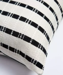 Archive New York Santiago Grid Throw Pillow - Black + White Home Goods