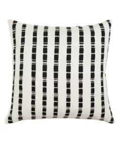 Archive New York Santiago Grid Throw Pillow - Black + White Home Goods