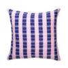 Archive New York Santiago Grid Throw Pillow - Royal + Baby Pink
