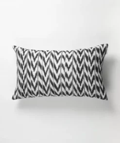 Archive New York Toto Ikat Lumbar Pillow - Black + White