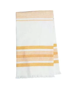 Archive New York Home Goods White + Orange Kitchen Towel