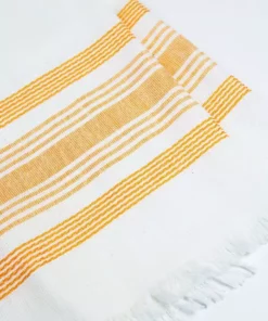Archive New York Home Goods White + Orange Kitchen Towel
