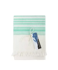 Archive New York White + Mint Kitchen Towel