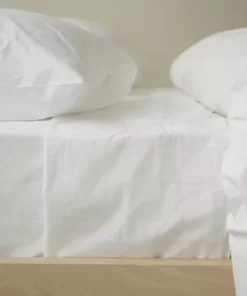 Area Home Anton Percale Duvet Cover - White