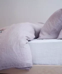 Area Home Camille Linen Duvet Cover - Lilac Home Goods