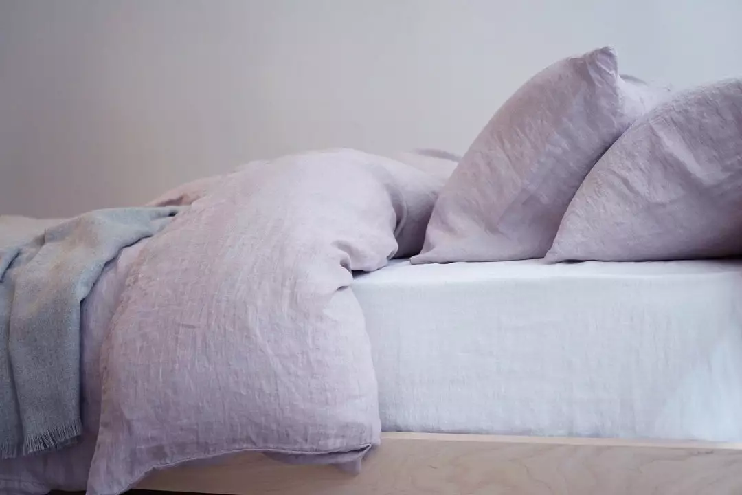 Area Home Camille Linen Duvet Cover - Lilac Home Goods 2 Area Home Camille Linen Duvet Cover - Lilac Home Goods