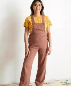 North Of West Ariel Upcycled Overalls - Terracotta