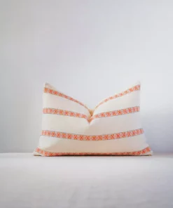 Soil To Studio Home Goods Asima Throw Pillow Cover - Orange + Cream