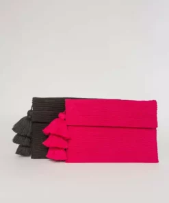 August Sage Ande Tassel Clutch - Classic Black