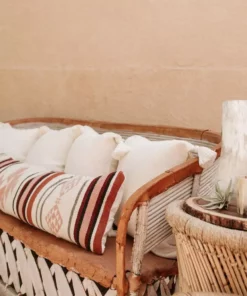 August Sage Sophia Rosado Wool Lumbar Pillow