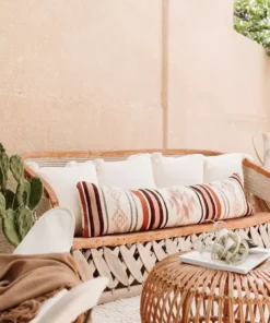 August Sage Sophia Rosado Wool Lumbar Pillow