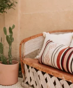 August Sage Sophia Rosado Wool Lumbar Pillow