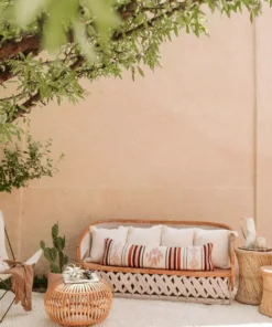 August Sage Sophia Rosado Wool Lumbar Pillow