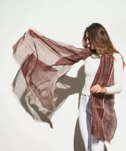 Studio Variously Accessories Auro Linen Scarf - Cinnabar