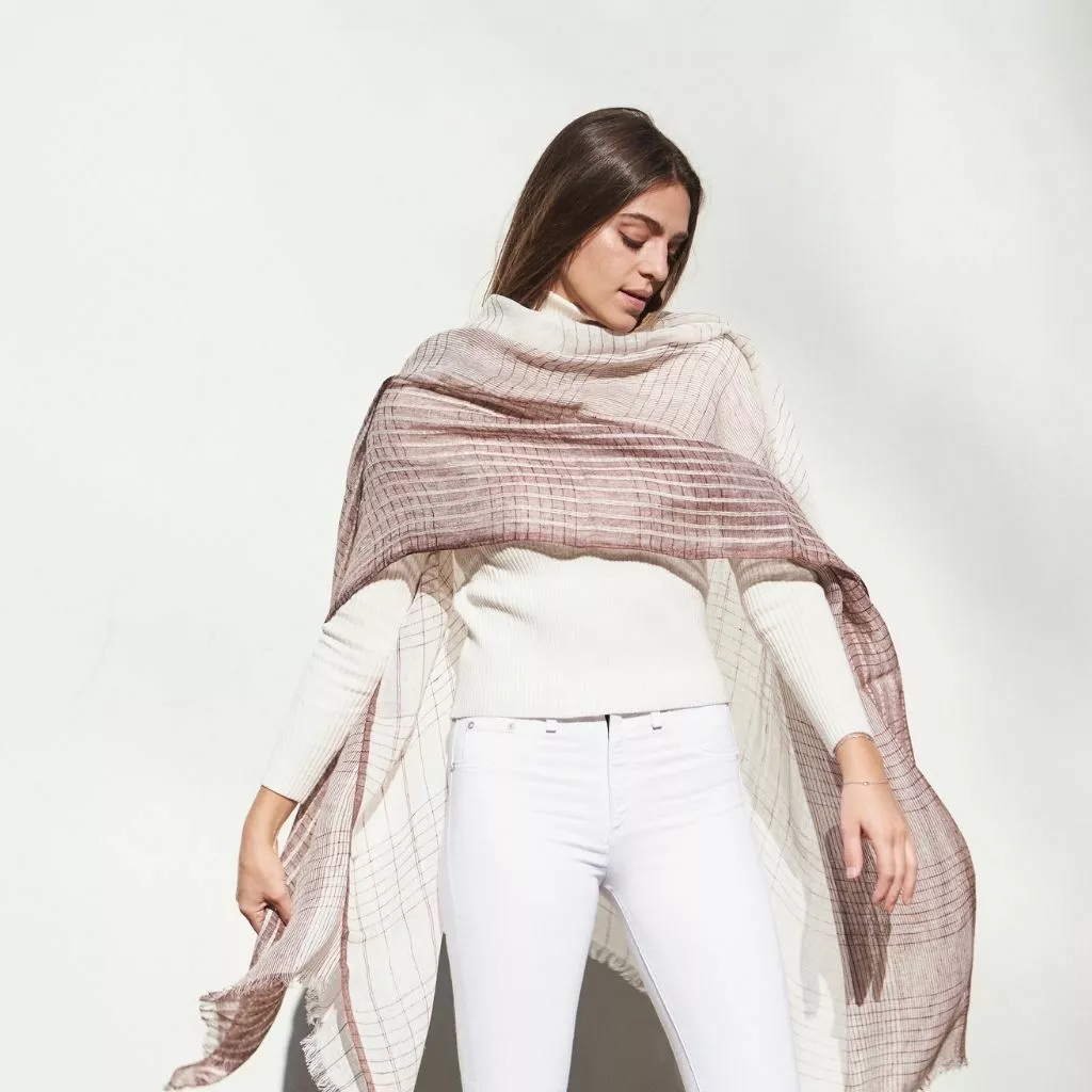 Studio Variously Auro Linen Scarf - White Accessories 2 Studio Variously Auro Linen Scarf - White Accessories
