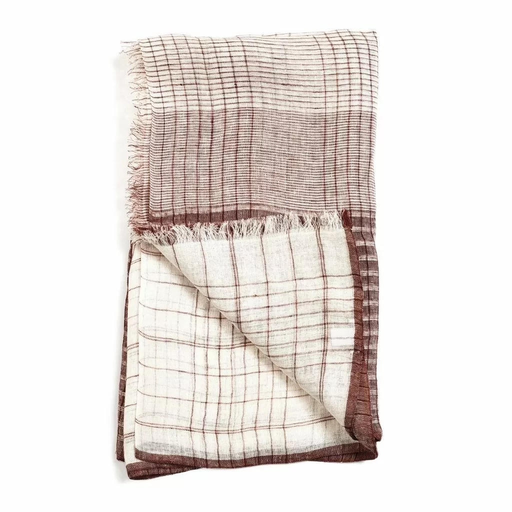 Studio Variously Auro Linen Scarf - White Accessories 5 Studio Variously Auro Linen Scarf - White Accessories