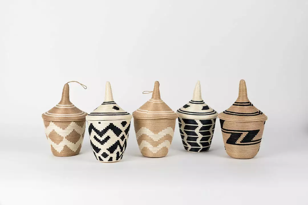 Azizi Life Home Goods Boutique Clover Sisal Peace Basket 2 Azizi Life Home Goods Boutique Clover Sisal Peace Basket