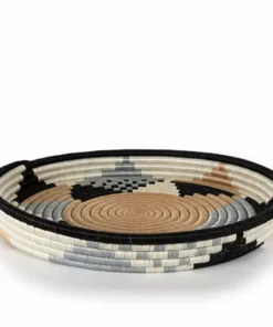 Azizi Life Home Goods Boutique Diversiform Woven Bowls - Gray