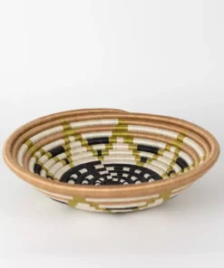 Azizi Life Boutique Vestine Green Woven Bowl