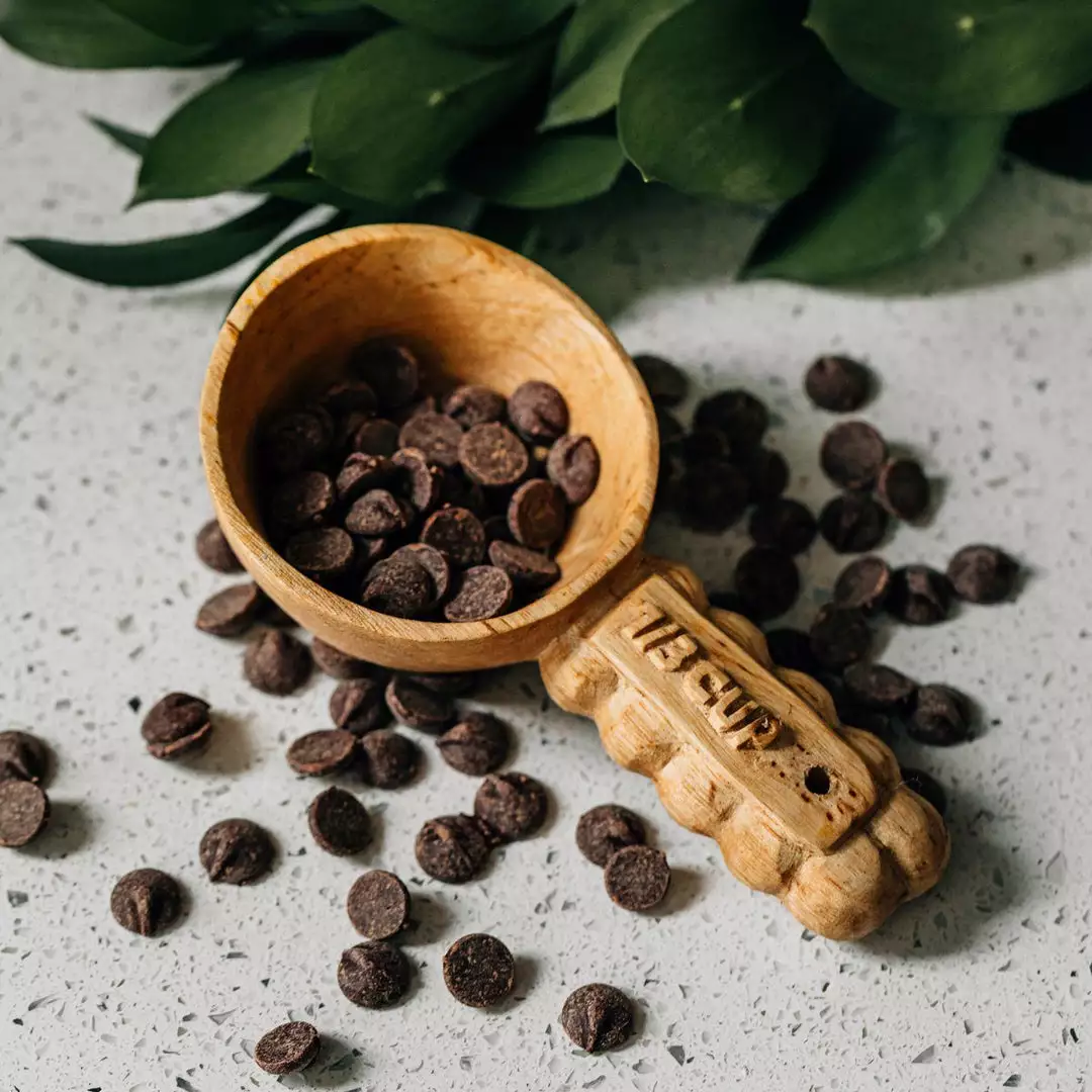 Azizi Life Home Goods Ruby Wooden Measuring Cup Set 5 Azizi Life Home Goods Ruby Wooden Measuring Cup Set