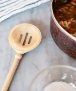 Azizi Life Home Goods Merideth Wooden Slotted Spoon