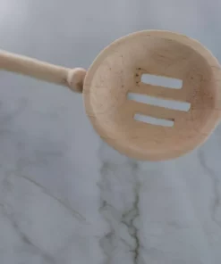 Azizi Life Home Goods Merideth Wooden Slotted Spoon