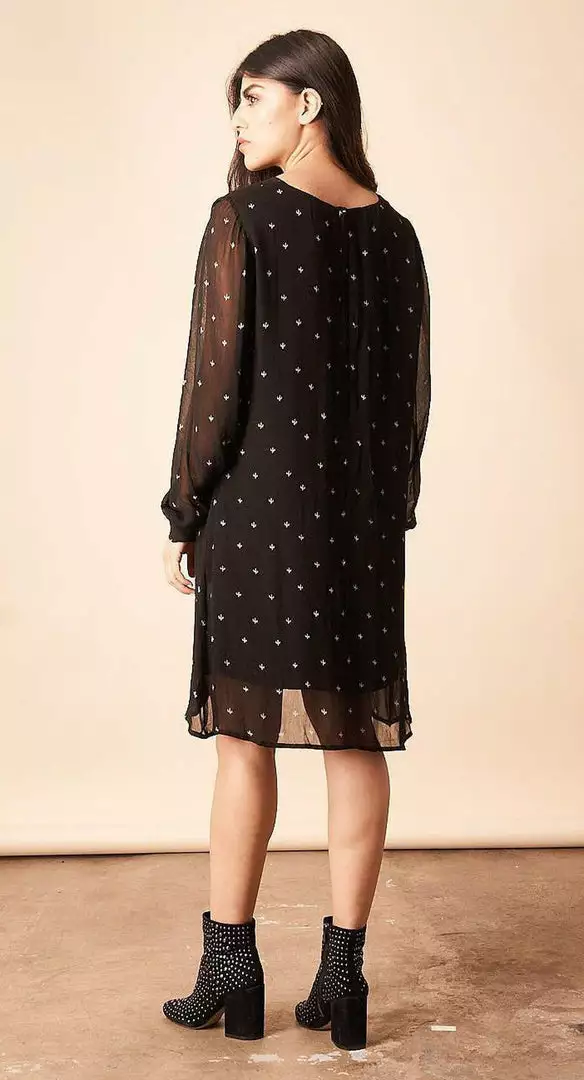 Symbology Baby Cacti Shift Dress - Black + Cream Clothing 3 Symbology Baby Cacti Shift Dress - Black + Cream Clothing