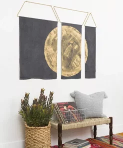 Conejo & Co Ballena Wall Hanging - Gold Home Goods