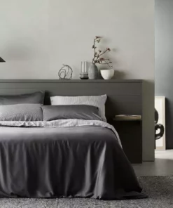 Ettitude Bamboo Sateen Duvet Cover - Slate