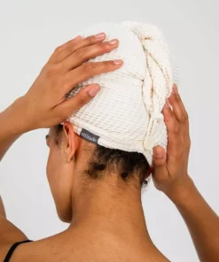 Ettitude Bamboo Waffle Hair Towel - Natural