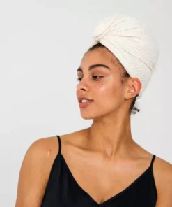 Ettitude Bamboo Waffle Hair Towel - Natural