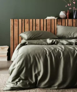 Ettitude Home Goods Bamboo Sateen Duvet Cover - Moss