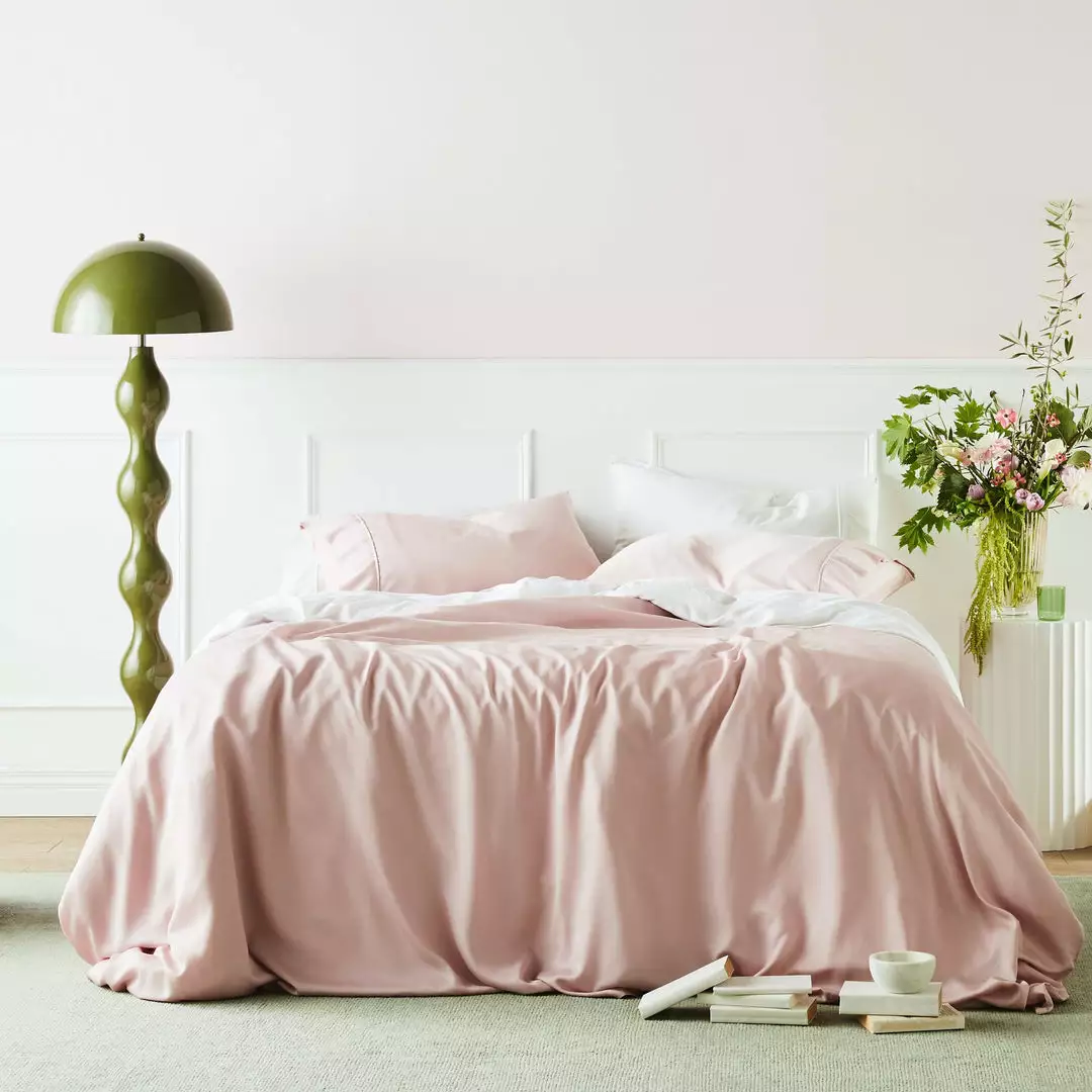 Ettitude Bamboo Sateen Duvet Cover - Rose Sustainable Materials 1 Ettitude Bamboo Sateen Duvet Cover - Rose Sustainable Materials