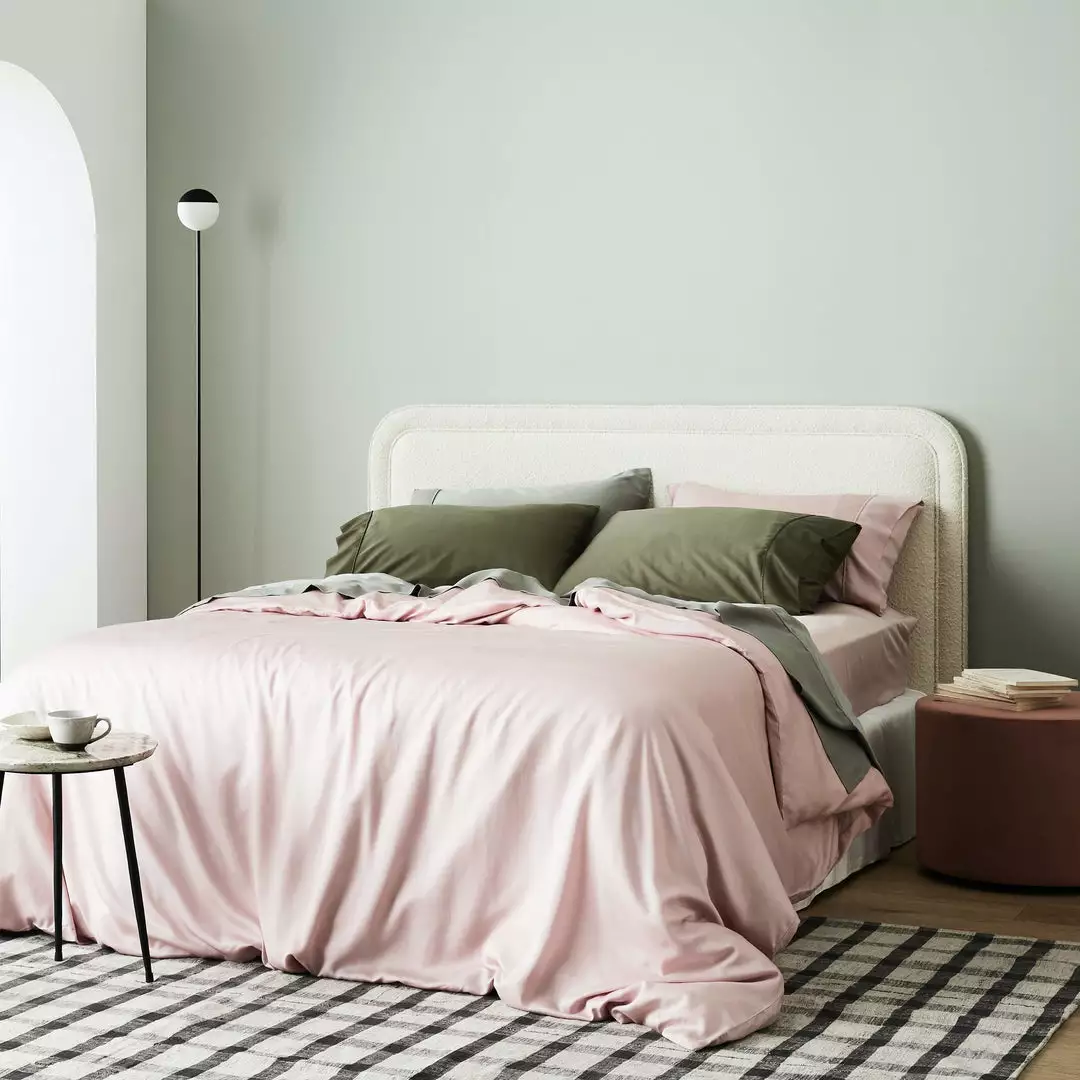 Ettitude Bamboo Sateen Duvet Cover - Rose Sustainable Materials 2 Ettitude Bamboo Sateen Duvet Cover - Rose Sustainable Materials